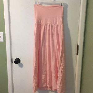 ASOS Pink Strapless Midi Dress